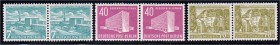 Briefmarken, Deutschland, Berlin
Bauten 1954, kompletter Satz als waager. Paar, postfrisch. Michel 410,-€. **