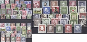 Briefmarken, Deutschland, Bundesrepublik Deutschland
Jahrgang 1949-54, bis auf Posthornsatz und Heuss komplett in ungebrauchter Erhaltung. Mi. 700,-€....