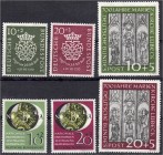 Briefmarken, Deutschland, Bundesrepublik Deutschland
Bach/Marienkirche/NBA 1950/51, komplett postfrisch. Mi. 420,-€. **