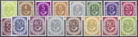 Briefmarken, Deutschland, Bundesrepublik Deutschland
Posthorn 1951, postfrischer Satz in Luxuserhaltung. Fotoattest Schlegel BPP >einwandfrei<. Mi. 2....
