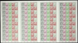 Briefmarken, Deutschland, Bundesrepublik Deutschland
Heuß 1960, postfrischer Markenheftchenbogen in üblicher Versandstellenfaltung, unsigniert. Mi. 2....