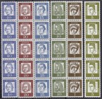 Briefmarken, Deutschland, Bundesrepublik Deutschland
Bedeutende Deutsche-Rollenmarken 1961, postfrisch, 5er -Streifen ohne Fluoreszenz. Mi. 1.060,-€. ...