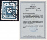 Briefmarken, Deutschland, Alliierte Besetzung (Sowjetische Zone Allgemein)
20 Pf. dunkelpreussischblau 1945, linienförmiger Durchstich 9 3/4 - 10 vom ...