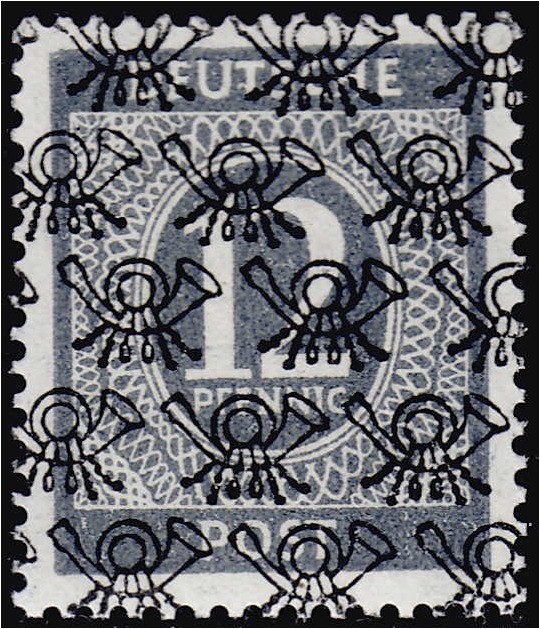 Briefmarken, Deutschland, Alliierte Besetzung (Amerikanische u. Brit. Zone)
12 P...