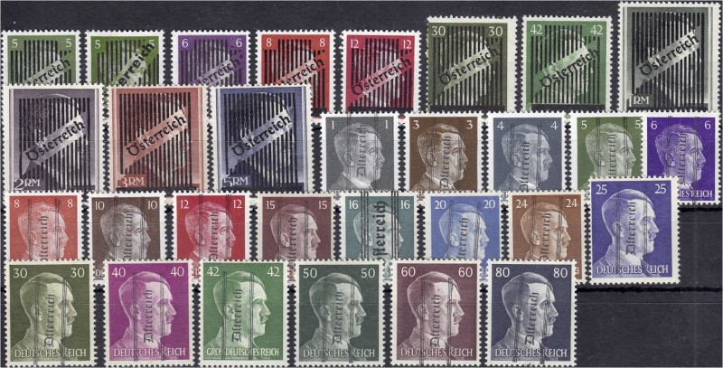 Briefmarken, Ausland, Österreich
3. Wiener Aushilfsausgabe 5 Pfg - 5 RM + Grazer...