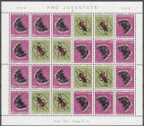Briefmarken, Ausland, Schweiz
Pro Juventute 1953, Markenheftchenbogen in postfrischer Erhaltung, senkr. leicht vorgefaltet. Mi. 400,-€. **