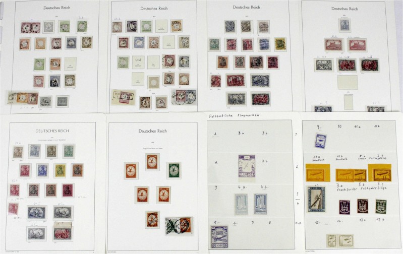 Briefmarken, Lots und Sammlungen
Deutsches Reich 1872/1923 (*)/*/**/gest.: Ungeb...