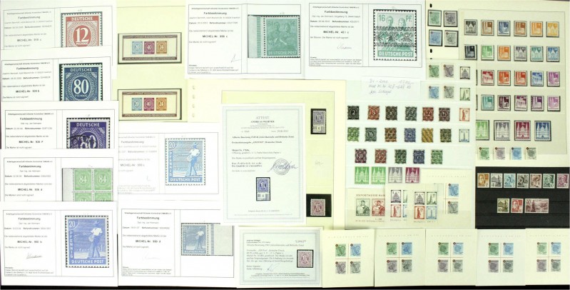 Briefmarken, Lots und Sammlungen
Zonen 1945-1949 */**: Umfangreiche Spezialsamml...