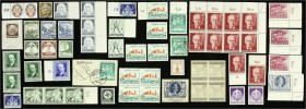 Briefmarken, Lots und Sammlungen
D. Reich-Plattenfehler 1929-1945 **/gest.: Umfangreicher Posten mit zahlreichen Besonderheiten wie Nr. 434+434 I waag...
