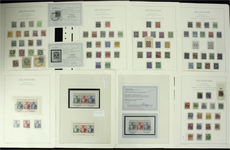 Briefmarken, Lots und Sammlungen
Bi-Zone 1945-1949 gest.: Gestempelte Sammlung m...