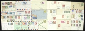 Briefmarken, Briefe, Lots
Berlin: Hochwertige Partie von ca. 50 Belegen, dabei Mi.-Nr. 17 FDC, Nr. 33 auf eingeschr. Luftpostbrief ins Ausland, Nr. 86...