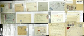 Briefmarken, Briefe, Lots
Deutschland-Briefe 1908/1968: 21 ehmalige Einzellose eines Auktionshauses, dabei bessere Flugpostbriefe, Germania, D. Reich-...