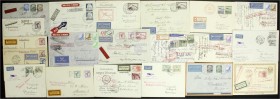 Briefmarken, Briefe, Lots
Deutsches Reich / Briefe: Partie von ca. 20 Luft-/Zeppelinpost-Belegen, dabei 1 M Polarfahrt, Schleuder- und DOX-Flüge, selt...