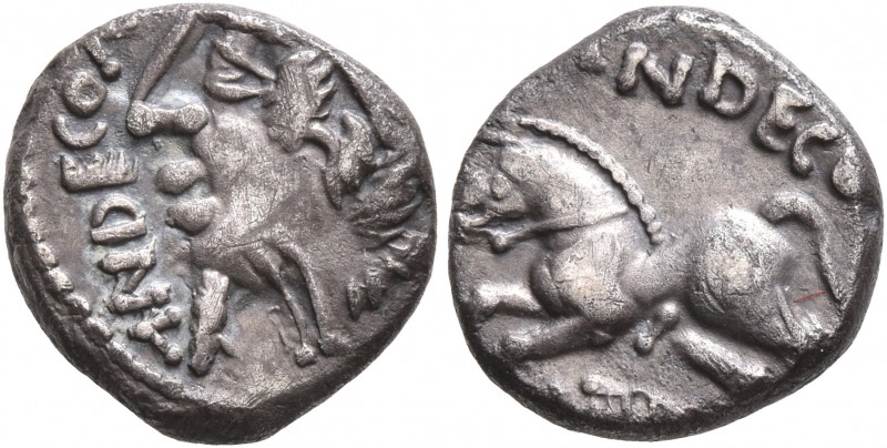 CELTIC, Northwest Gaul. Carnutes. Circa 50-30 BC. Quinarius (Silver, 12 mm, 1.59...