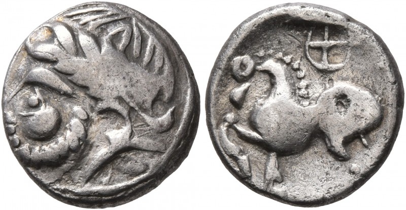 CELTIC, Middle Danube. Uncertain tribe. 2nd-1st centuries BC. Drachm (Silver, 13...