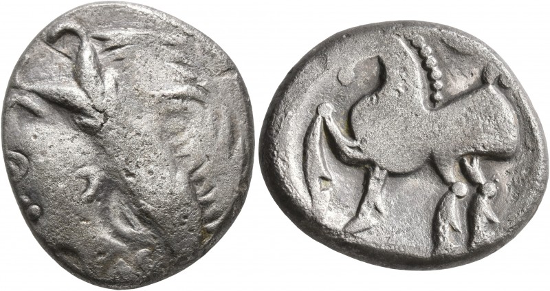 CELTIC, Middle Danube. Uncertain tribe. 2nd-1st centuries BC. Tetradrachm (Silve...