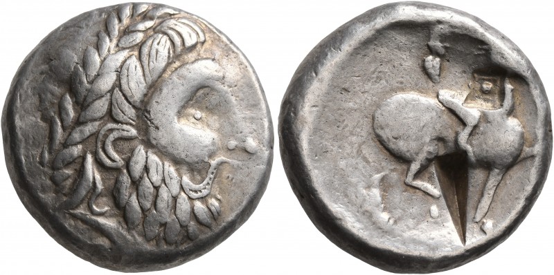 CELTIC, Middle Danube. Uncertain tribe. 2nd century BC. Tetradrachm (Silver, 22 ...