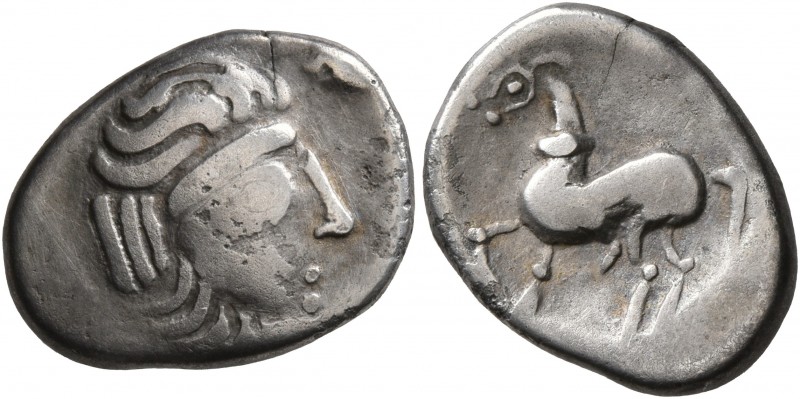 CELTIC, Middle Danube. Uncertain tribe. 2nd-1st centuries BC. Drachm (Silver, 16...