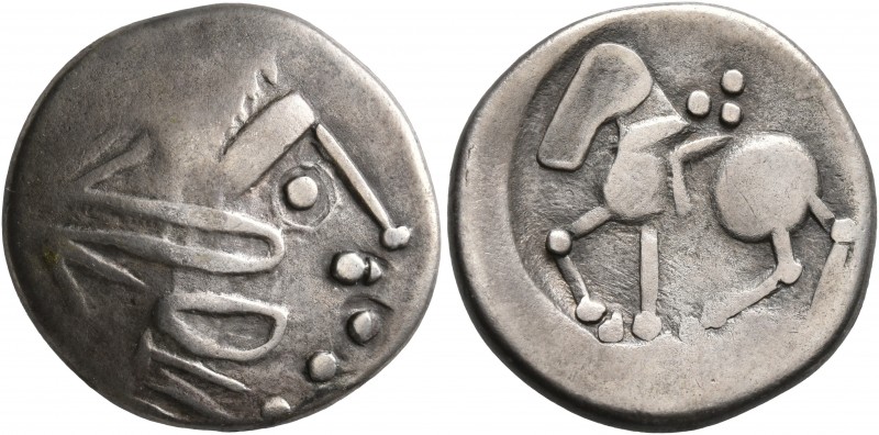 CELTIC, Lower Danube. Uncertain tribe. Circa 2nd century BC. Tetradrachm (Silver...