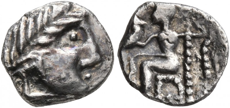 CELTIC, Lower Danube. Uncertain tribe. Circa 2nd century BC. Obol (Silver, 10 mm...