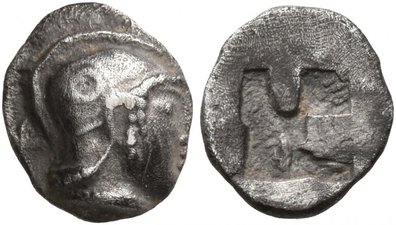 GAUL. Massalia. Circa 500-475 BC. Hemiobol (Silver, 9 mm, 0.54 g), Milesian stan...