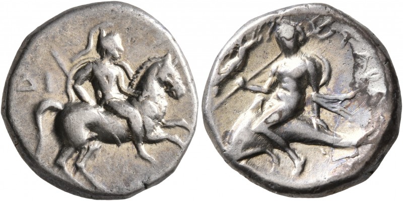 CALABRIA. Tarentum. Circa 272-240 BC. Didrachm or Nomos (Silver, 19 mm, 6.44 g, ...