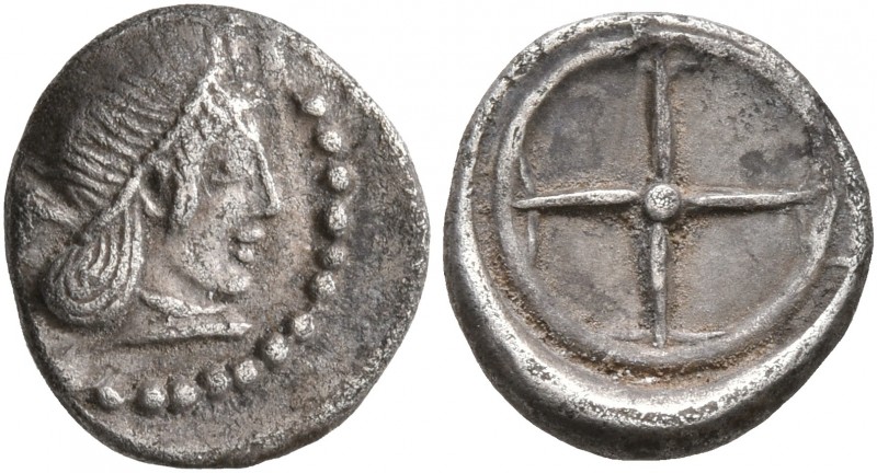 SICILY. Syracuse. Deinomenid Tyranny, 485-466 BC. Obol (Silver, 10 mm, 0.70 g), ...