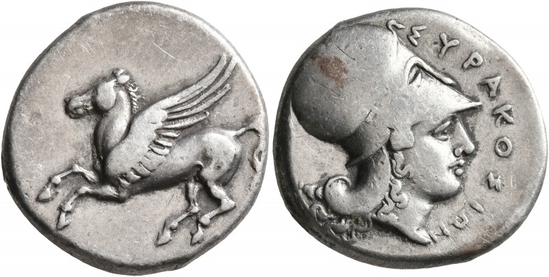 SICILY. Syracuse. Timoleon and the Third Democracy, 344-317 BC. Stater (Silver, ...