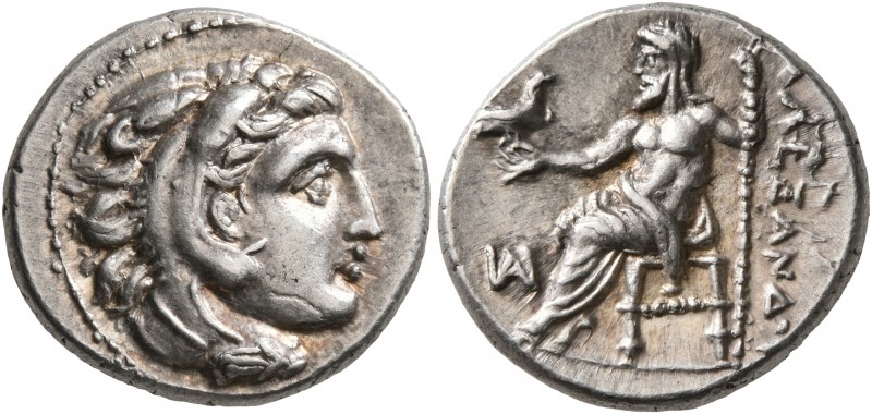 KINGS OF MACEDON. Alexander III ‘the Great’, 336-323 BC. Drachm (Silver, 17 mm, ...