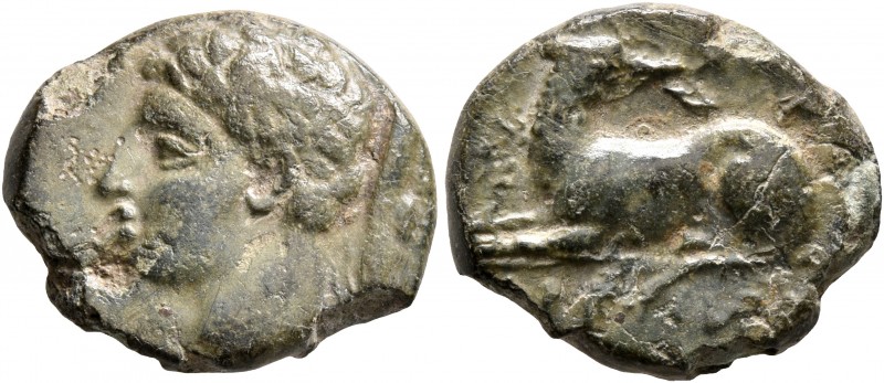 AKARNANIA. Argos Amphilochikon. Circa 330-300 BC. AE (Bronze, 17 mm, 2.88 g, 12 ...