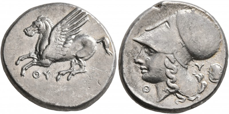 AKARNANIA. Thyrrheion. Circa 320-280 BC. Stater (Silver, 21 mm, 8.57 g, 7 h). ΘY...