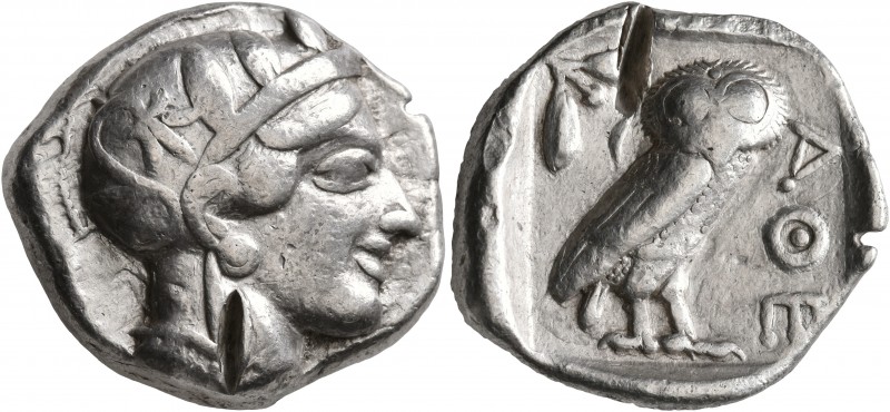 ATTICA. Athens. Circa 430s-420s BC. Tetradrachm (Silver, 25 mm, 17.12 g, 7 h). H...