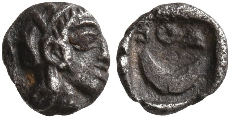 ATTICA. Athens. Circa 400/390-353 BC. Tetartemorion (Silver, 6 mm, 0.15 g, 11 h)...