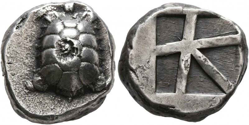 ISLANDS OFF ATTICA, Aegina. Circa 456/45-431 BC. Stater (Silver, 19 mm, 12.45 g)...