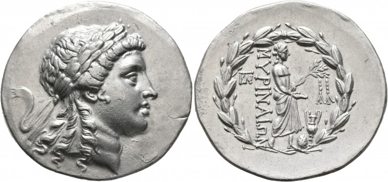 AEOLIS. Myrina. Circa 160-143 BC. Tetradrachm (Silver, 34 mm, 16.33 g, 1 h). Lau...