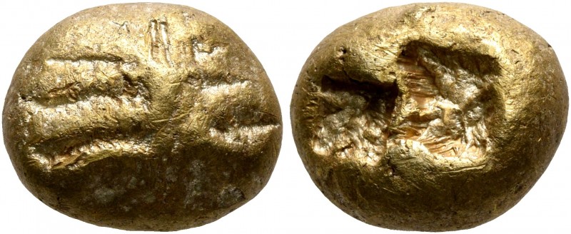 IONIA. Uncertain. Circa 600-550 BC. Trite (Electrum, 12 mm, 4.70 g), Lydo-Milesi...