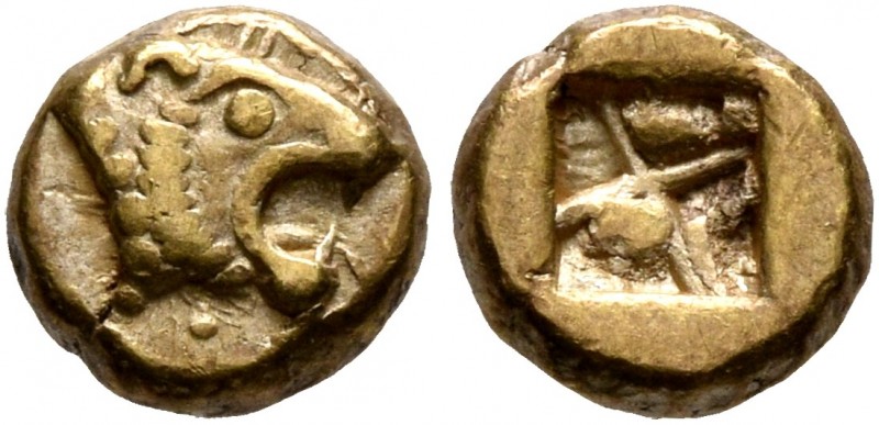 IONIA. Uncertain. Circa 600-550 BC. Myshemihekte – 1/24 Stater (Electrum, 6 mm, ...