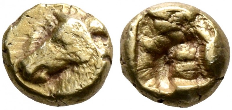 IONIA. Uncertain. Circa 600-550 BC. 1/48 Stater (Electrum, 5 mm, 0.29 g), Milesi...