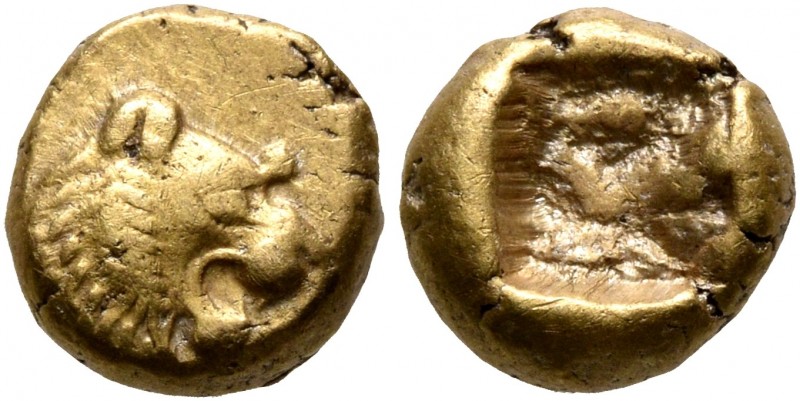 KINGS OF LYDIA. Alyattes to Kroisos, circa 610-546 BC. Hemihekte – 1/12 Stater (...