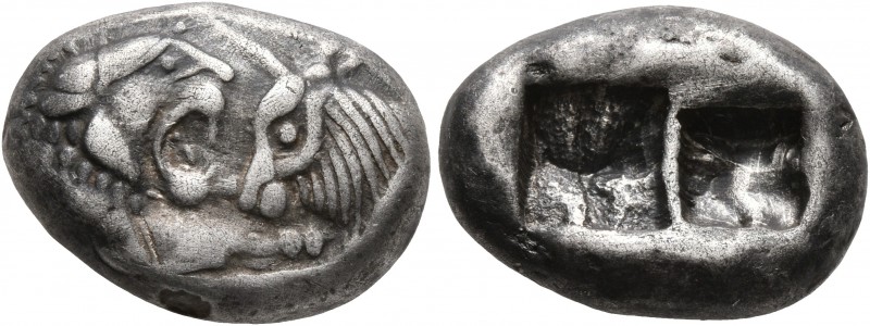 KINGS OF LYDIA. Kroisos, circa 560-546 BC. Siglos (Silver, 16 mm, 5.31 g), Sarde...