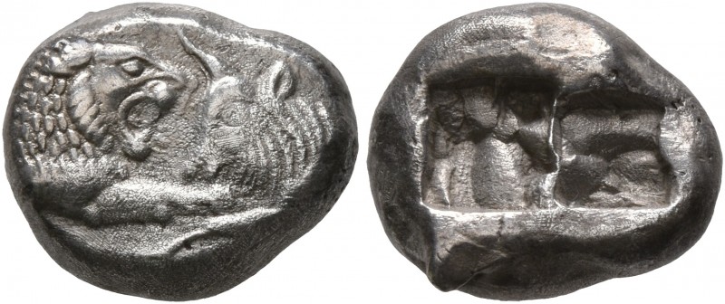 KINGS OF LYDIA. Kroisos, circa 560-546 BC. 1/3 Stater (Silver, 13 mm, 3.40 g), S...