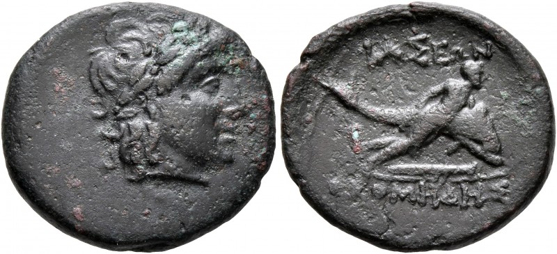 CARIA. Iasos. Circa 250-190 BC. AE (Bronze, 18 mm, 3.58 g, 12 h), ...omedes, mag...
