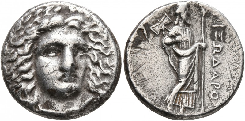 SATRAPS OF CARIA. Pixodaros, circa 341/0-336/5 BC. Didrachm (Silver, 19 mm, 6.78...