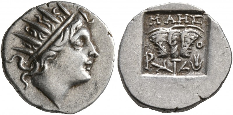ISLANDS OFF CARIA, Rhodos. Rhodes. Circa 88-84 BC. Drachm (Silver, 15 mm, 2.42 g...