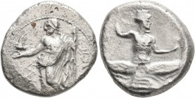CILICIA. Issos. Tiribazos, satrap of Lydia, 388-380 BC. Stater (Silver, 22 mm, 10.35 g, 6 h). [IΣΣIK-ON / &#67669;&#67667;&#67652;&#67649;&#67654;&#67...
