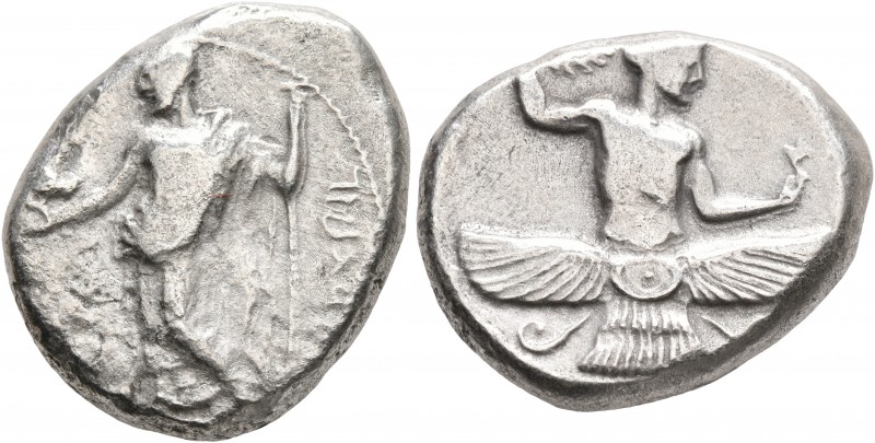 CILICIA. Issos. Tiribazos, satrap of Lydia, 388-380 BC. Stater (Silver, 22 mm, 1...