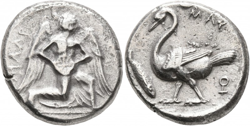 CILICIA. Mallos. Circa 440-390 BC. Stater (Silver, 22 mm, 10.43 g, 8 h). MAΛP Wi...