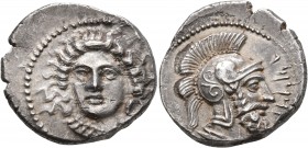 CILICIA. Tarsos. Tarkumuwa (Datames), satrap of Cilicia and Cappadocia, 384-361/0 BC. Stater (Silver, 23 mm, 10.49 g, 2 h). Diademed female head facin...