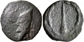 KINGS OF SOPHENE. Mithradates II Philopator, circa 89-after 85 BC. Dichalkon (Bronze, 17 mm, 3.18 g, 1 h), Arkathiokerta (?). Diademed and draped bust...