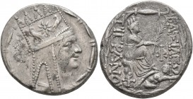 KINGS OF ARMENIA. Tigranes II ‘the Great’, 95-56 BC. Tetradrachm (Silver, 27 mm, 15.62 g, 2 h), Tigranokerta, circa 80-68. Draped bust of Tigranes II ...